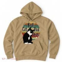 Best Cat Dad Ever Tuxedo Fathers Day Gift Funny Retro Hoodie thumb 0