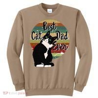 Best Cat Dad Ever Tuxedo Fathers Day Gift Funny Retro Sweatshirt thumb 0