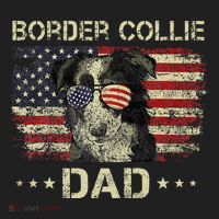 Border Collie Dad Dog Lovers American Flag 4th Of July Beanie thumb 2