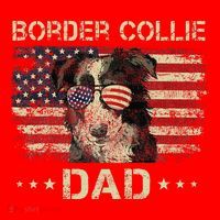 Border Collie Dad Dog Lovers American Flag 4th Of July Santa Hat thumb 1