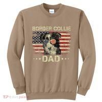Border Collie Dad Dog Lovers American Flag 4th Of July Sweatshirt thumb 0