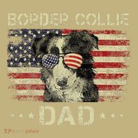 Border Collie Dad Dog Lovers American Flag 4th Of July Mousepad thumb 1