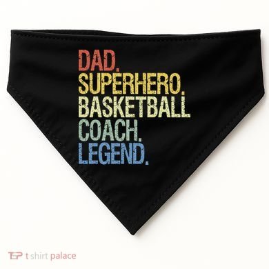 Basketball coach dad USA-Made Doggie Bandana