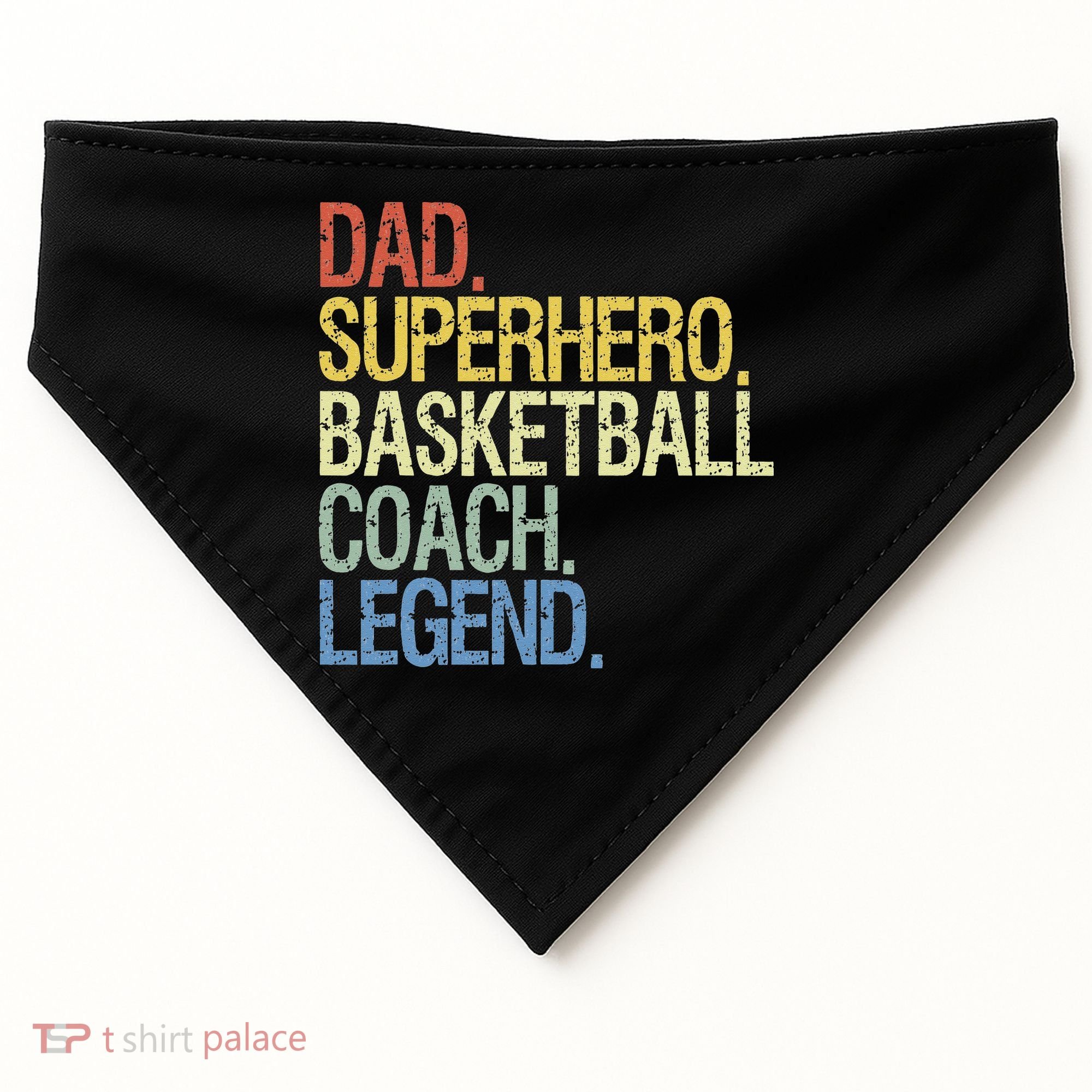Basketball coach dad USA-Made Doggie Bandana