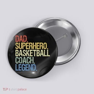 Basketball coach dad Button