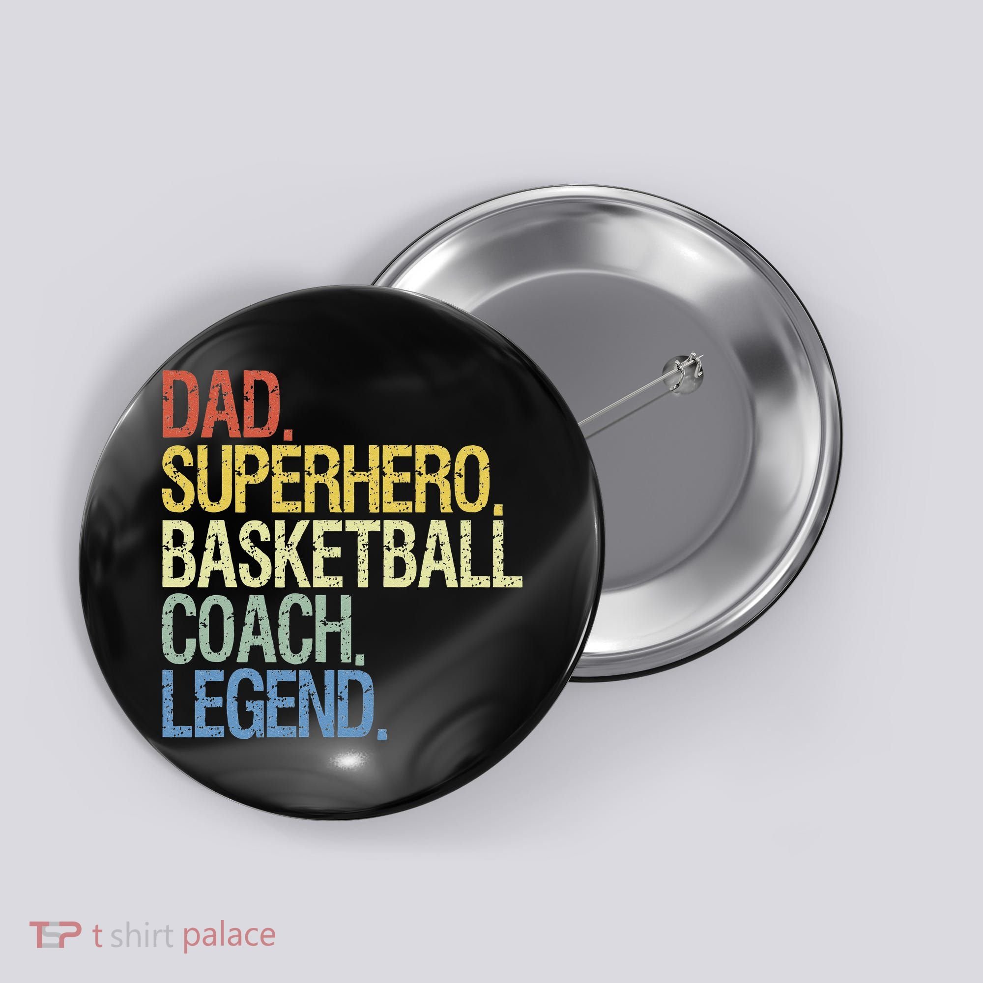 Basketball coach dad Button