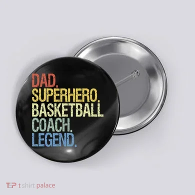 Basketball coach dad Button