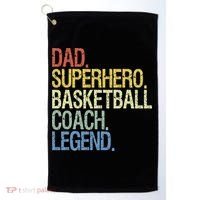 Basketball coach dad Golf Towel thumb 0