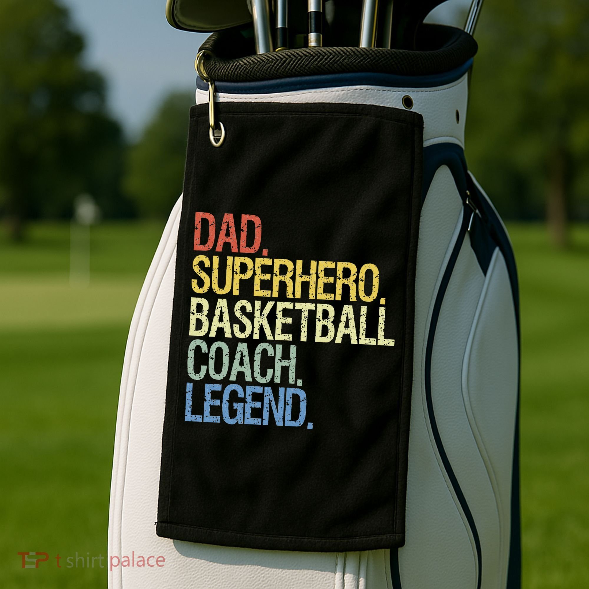 Basketball coach dad Golf Towel