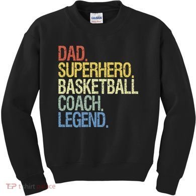 Basketball coach dad Kids Sweatshirt