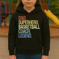 Basketball coach dad Kids Hoodie thumb 3