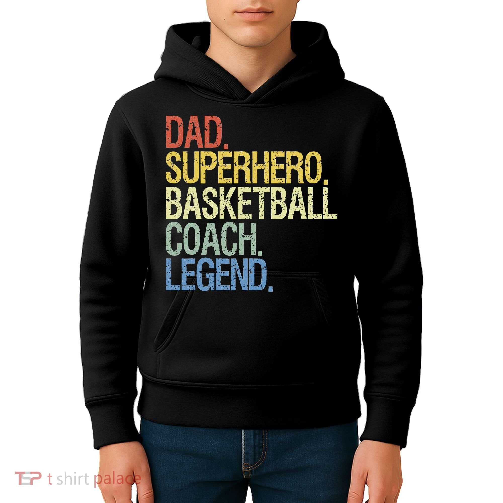 Basketball coach dad Kids Hoodie