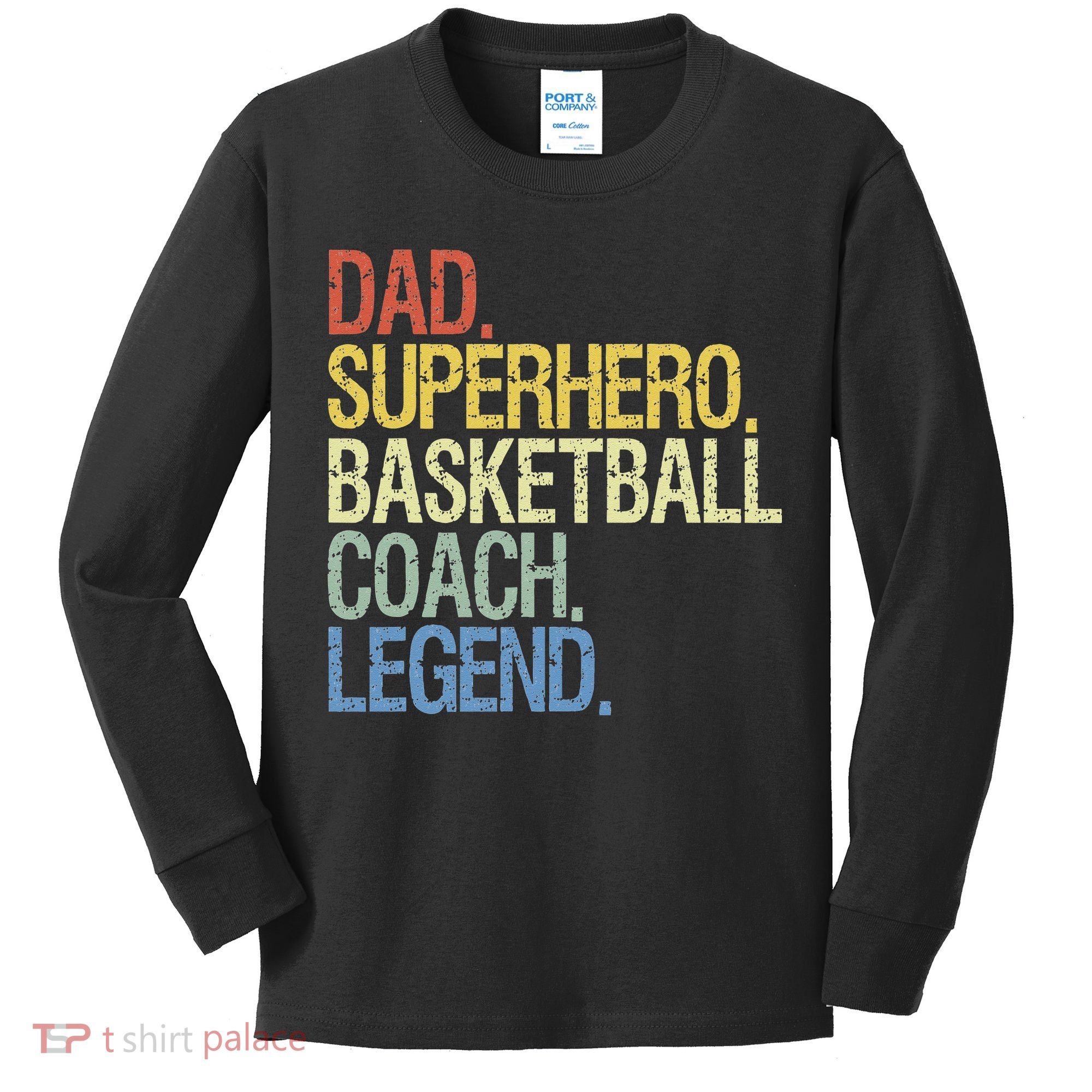 Basketball coach dad Kids Long Sleeve Shirt