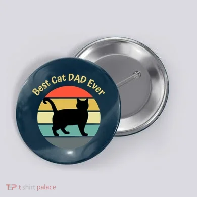 Best Cat Dad Ever Button