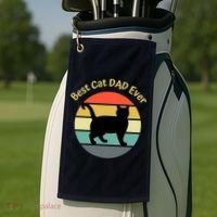 Best Cat Dad Ever Golf Towel thumb 2