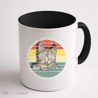Best Cat Dad Ever Gift Coffee Mug back