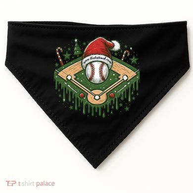 Baseball Christmasholiday Drip USA-Made Doggie Bandana