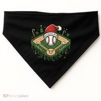 Baseball Christmasholiday Drip USA-Made Doggie Bandana thumb 0