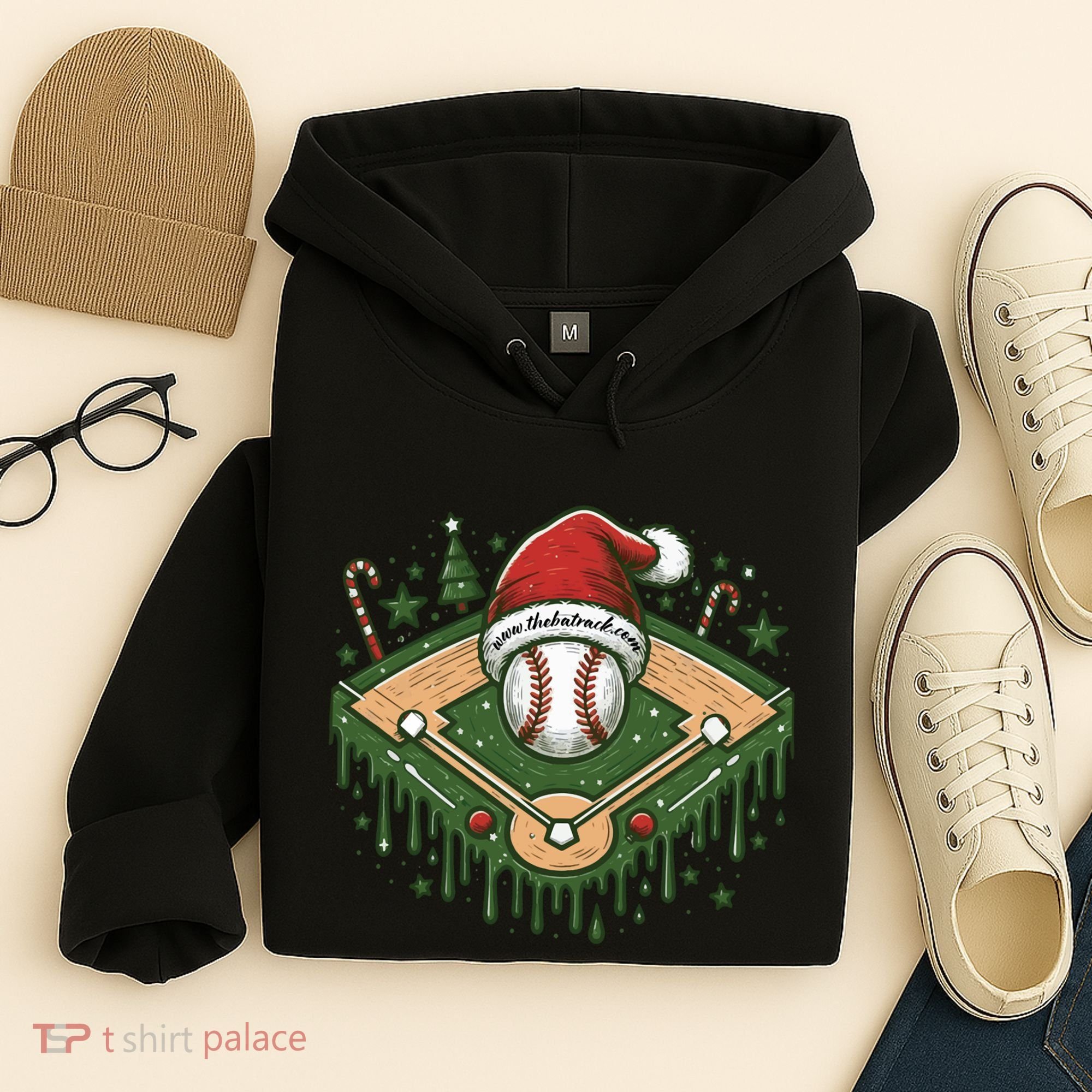 Baseball Christmasholiday Drip Hoodie