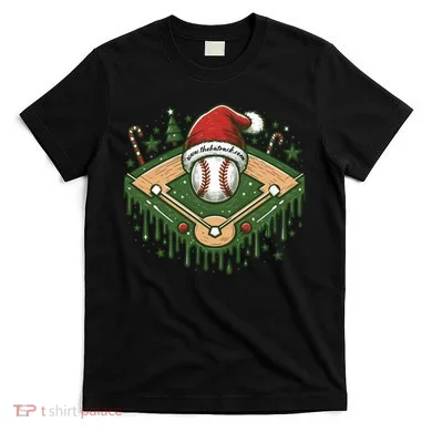 Baseball Christmasholiday Drip T-Shirt