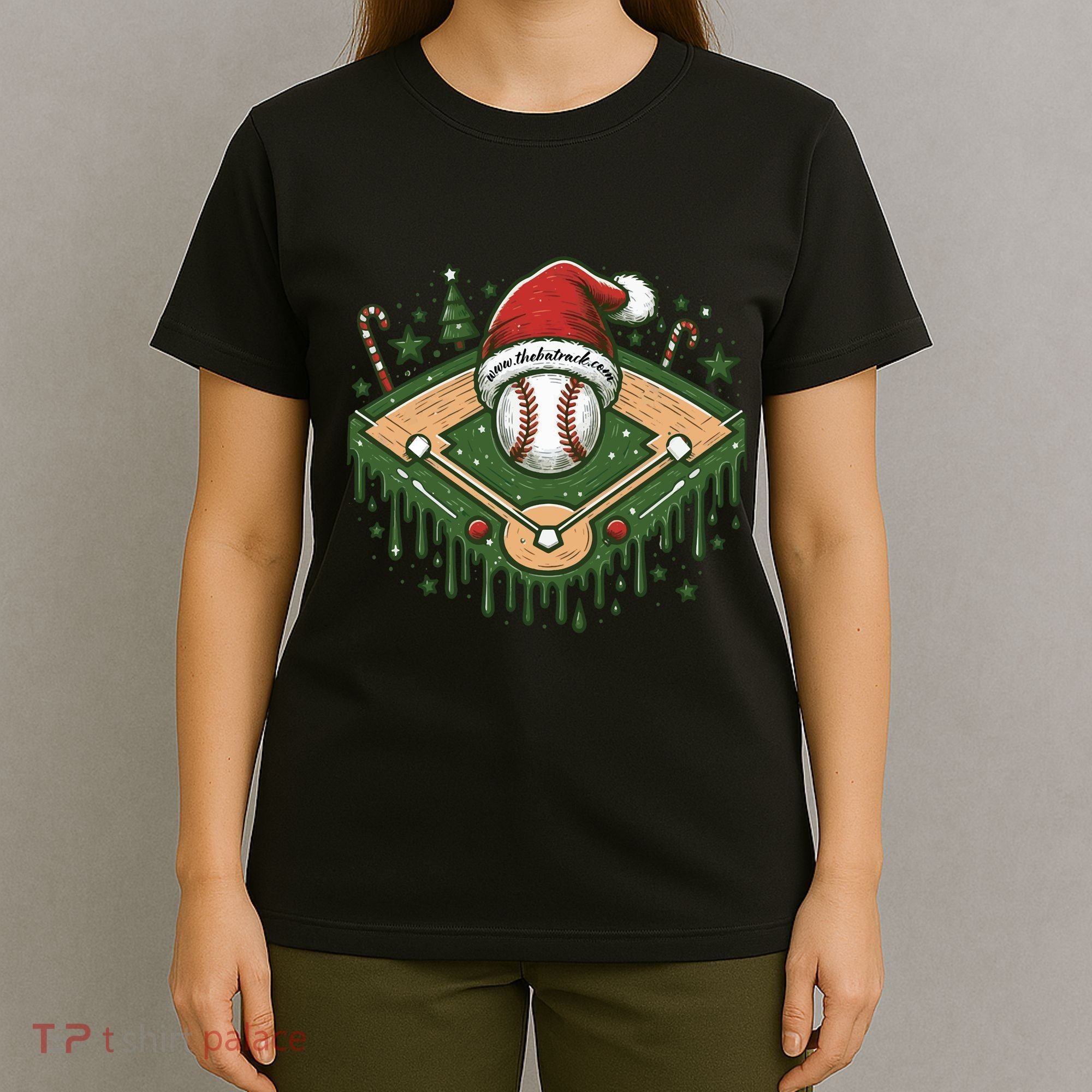Baseball Christmasholiday Drip T-Shirt