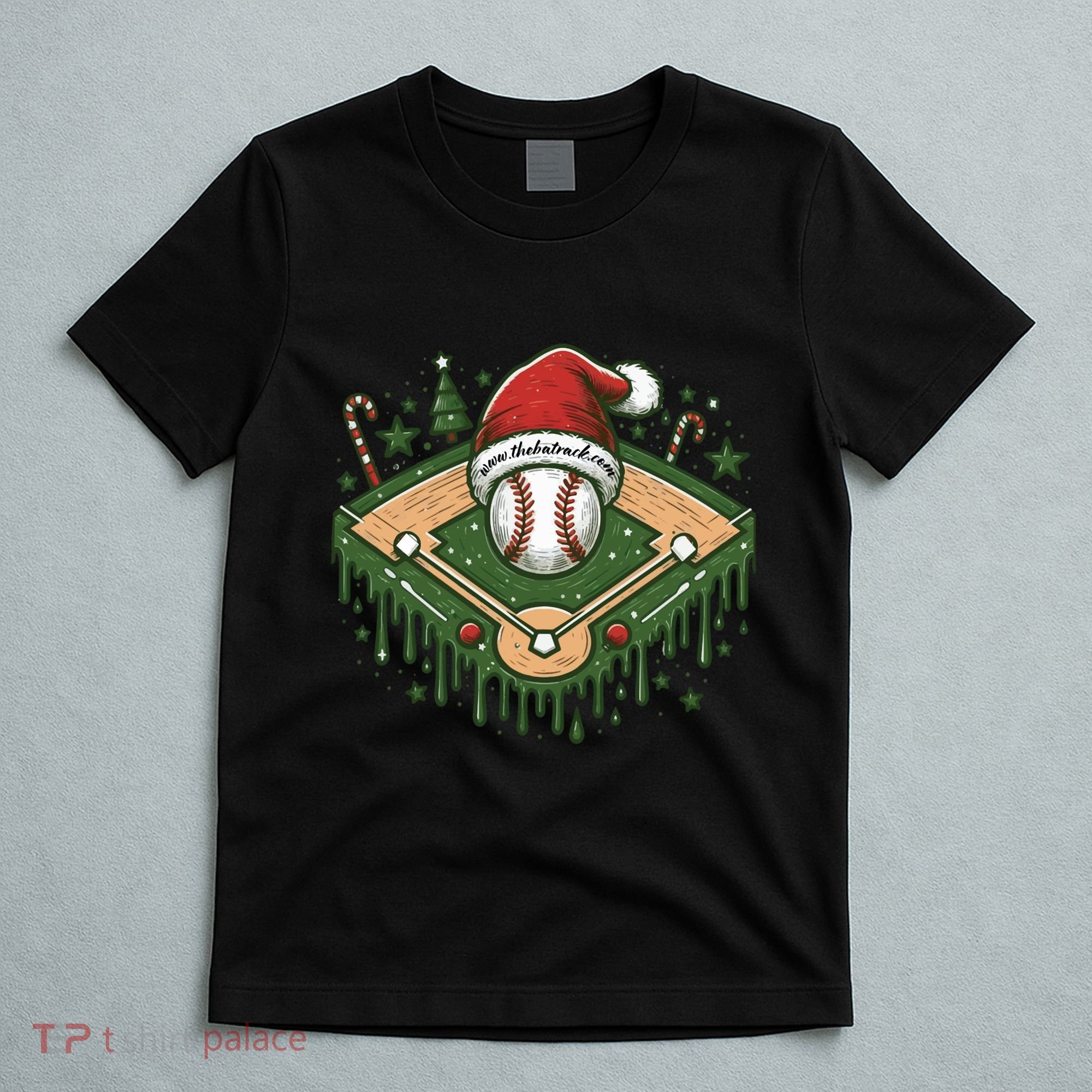 Baseball Christmasholiday Drip T-Shirt