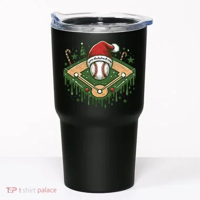 Baseball Christmasholiday Drip Tumbler