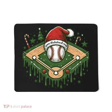 Baseball Christmasholiday Drip Mousepad