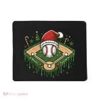 Baseball Christmasholiday Drip Mousepad thumb 0