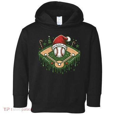 Baseball Christmasholiday Drip Toddler Hoodie