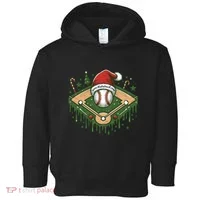 Baseball Christmasholiday Drip Toddler Hoodie thumb 0