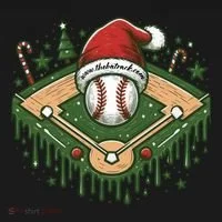 Baseball Christmasholiday Drip Toddler Hoodie thumb 2