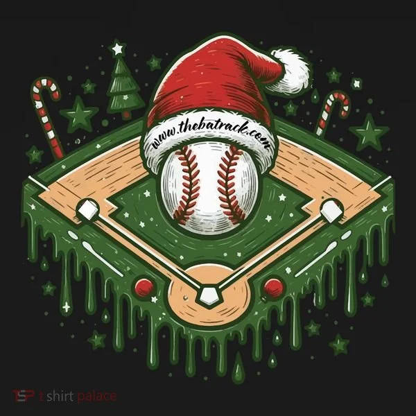 Baseball Christmasholiday Drip Toddler Hoodie