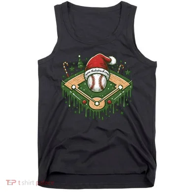 Baseball Christmasholiday Drip Tank Top