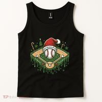 Baseball Christmasholiday Drip Tank Top thumb 2