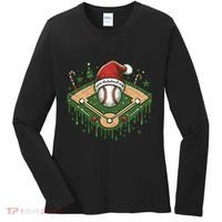 Baseball Christmasholiday Drip Women's Long Sleeve Shirt thumb 0