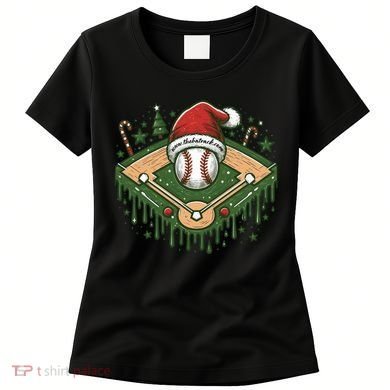 Baseball Christmasholiday Drip Women's T-Shirt