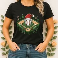 Baseball Christmasholiday Drip Women's T-Shirt thumb 2