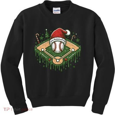 Baseball Christmasholiday Drip Kids Sweatshirt