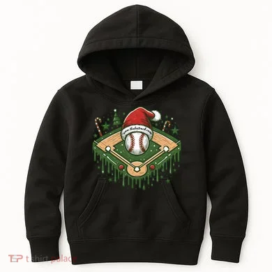 Baseball Christmasholiday Drip Kids Hoodie