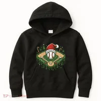 Baseball Christmasholiday Drip Kids Hoodie thumb 0