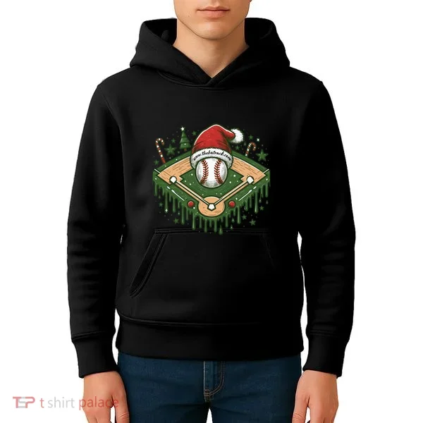Baseball Christmasholiday Drip Kids Hoodie