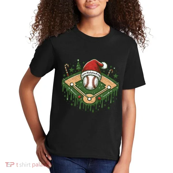 Baseball Christmasholiday Drip Kids T-Shirt