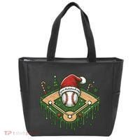 Baseball Christmasholiday Drip Tote Bag thumb 0
