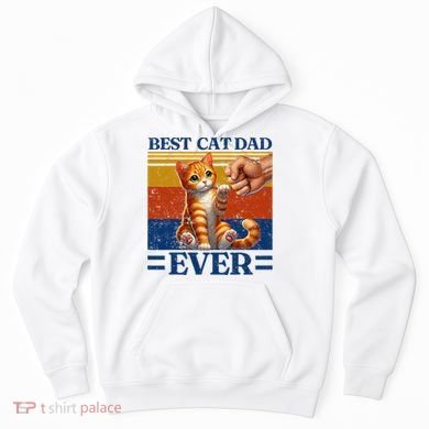 Best Cat Dad Ever Vintage Best Tabby Cat Dad Orange Tabby Hoodie
