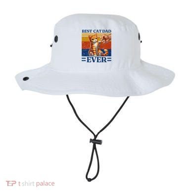 Best Cat Dad Ever Vintage Best Tabby Cat Dad Orange Tabby Bucket Hat