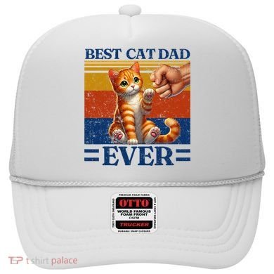 Best Cat Dad Ever Vintage Best Tabby Cat Dad Orange Tabby Hat