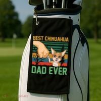 Best Chihuahua Dad Ever Golf Towel thumb 2
