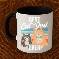 Best Cat Dad Ever Daddy Fathers Day Father Sayings Coffee Mug thumb 2
