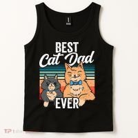 Best Cat Dad Ever Daddy Fathers Day Father Sayings Tank Top thumb 2